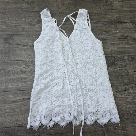 Rebecca Minkoff White Lace Top Size 6 - Picture 5 of 7